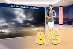 [Video] Dự báo thời tiết đêm nay và ngày mai ngày 8/5/2026: Không khí lạnh tràn xuống, Bắc Bộ và Bắc Trung Bộ mưa dông diện rộng 