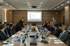 Quang cảnh buổi làm việc về việc Đánh giá tích hợp cơ sở hạ tầng điện hạt nhân quốc gia (INIR Mission).