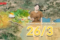 [Video] Dự báo thời tiết đêm nay và ngày mai 26/3/2026: Nắng nóng xuất hiện cục bộ từ Bắc vào Nam