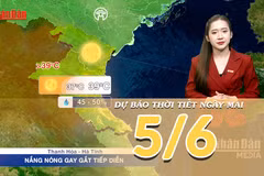 [Video] Dự báo thời tiết đêm nay và ngày mai ngày 5/6/2026: Bắc Bộ có mưa dông cục bộ, Trung Bộ tiếp diễn nắng nóng gay gắt 