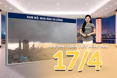 [Video] Dự báo thời tiết đêm nay và ngày mai 17/4/2026: Bắc Bộ đến Bắc Trung Bộ mưa vừa, có dông 