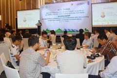 Hội thảo “Trao đổi kinh nghiệm về tiêu chuẩn, quy chuẩn và quản lý hệ thống pin lưu trữ năng lượng”. (Ảnh: HỒNG SÁNG/QĐND)
