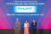 Phú Mỹ nhận Danh hiệu Top 10 Thương hiệu mạnh tăng trưởng ấn tượng 2025 trong Top 50 Thương hiệu mạnh 2025.