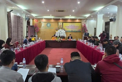 Quang cảnh cuộc họp báo.