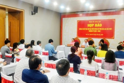 Quang cảnh buổi họp báo.