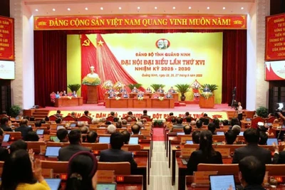 Quang cảnh khai mạc Đại hội đại biểu tỉnh Quảng Ninh lần thứ XVI, nhiệm kỳ 2025-2030.