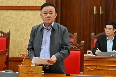 Đồng chí Trần Cẩm Tú, Ủy viên Bộ Chính trị, Thường trực Ban Bí thư. (Ảnh: THỦY NGUYÊN)