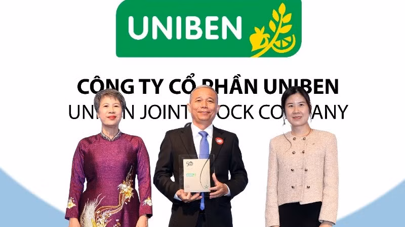 Uniben thuộc Top 50 Doanh nghiệp Phát triển Bền vững tiêu biểu trong hai năm liên tiếp
