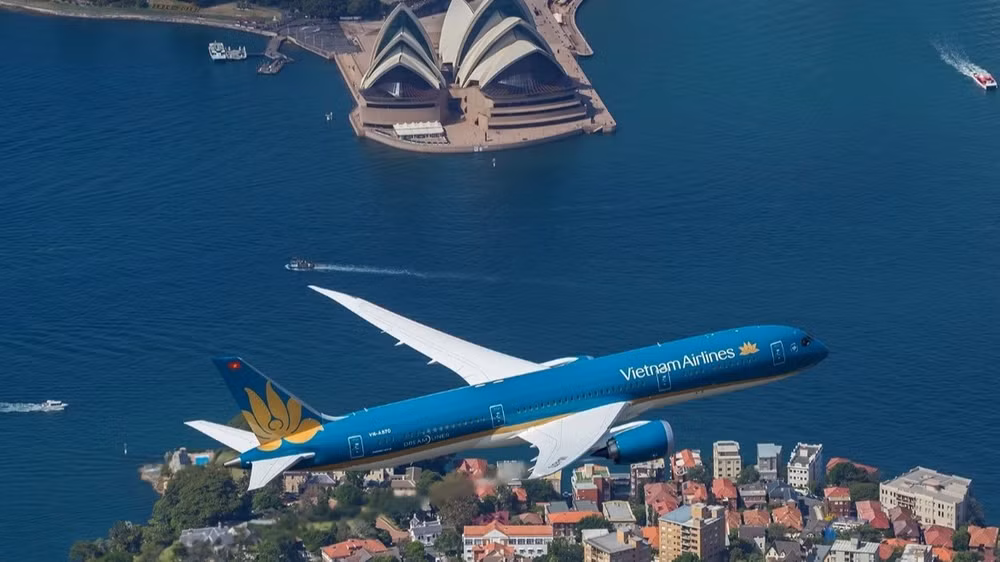 Hiện nay, Vietnam Airlines khai thác 5 đường bay thẳng kết nối Hà Nội và Thành phố Hồ Chí Minh với Sydney, Melbourne và Perth, với tổng tần suất 23 chuyến khứ hồi mỗi tuần. (Ảnh: Vietnam Airlines)