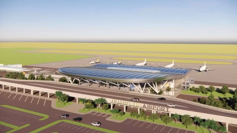 Chèn ảnh phối cảnh sân bay Quảng Trị.