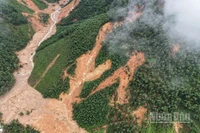 Những vết sạt trượt mới ở xã Khe Tre.