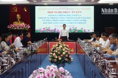 Đồng chí Hoàng Quốc Khánh, Bí thư Tỉnh ủy Sơn La chủ trì hội nghị.