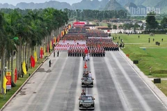 Các khối tại buổi luyện tập diễu binh, diễu hành A80.
