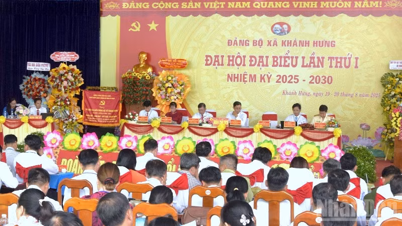 Đại hội đại biểu Đảng bộ xã Khánh Hưng (tỉnh Cà Mau) lần thứ nhất, nhiệm kỳ 2025-2030.
