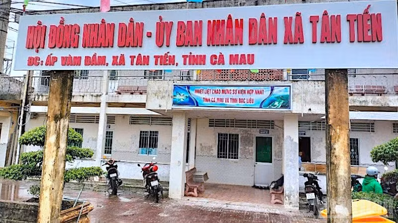 Trung tâm chính trị xã Tân Tiến (tỉnh Cà Mau), một trong những đơn vị cấp xã vừa được công nhận "An toàn khu".