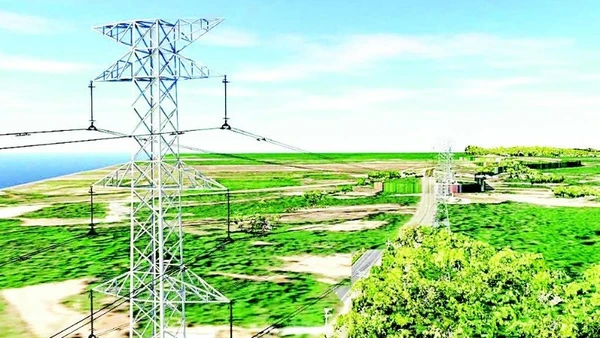 Mô hình phần đường dây đấu nối Trạm biến áp 220/110 kV Phú Quốc.