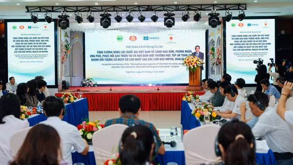 Quang cảnh Hội thảo được tổ chức tại Nghệ An sáng 24/7. (Ảnh: UNESCO tại Việt Nam cung cấp)