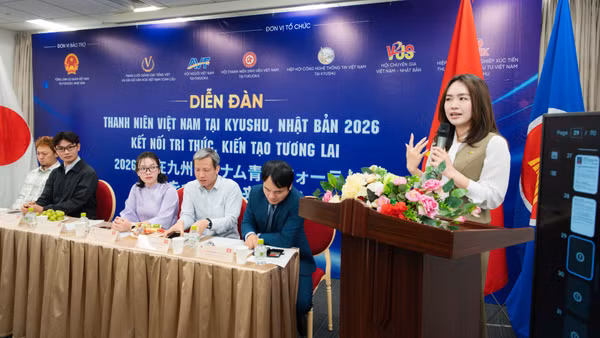 Các đại biểu tham gia thảo luận tại Diễn đàn Thanh niên Việt Nam tại Kyushu 2026.