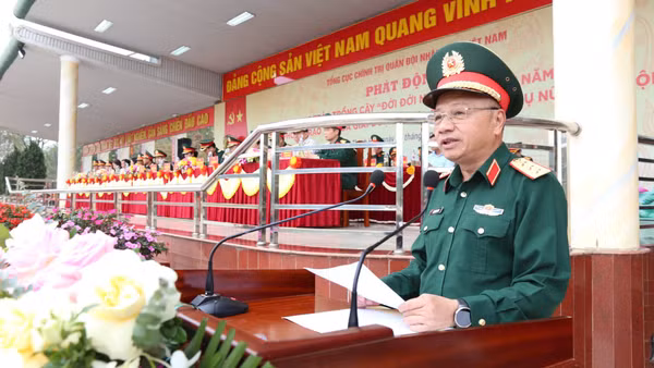 Thượng tướng Lê Quang Minh - Phó Chủ nhiệm Tổng cục Chính trị phát động phong trào trồng cây năm 2026; phong trào thi đua giai đoạn 2026-2030 trong Phụ nữ Quân đội.