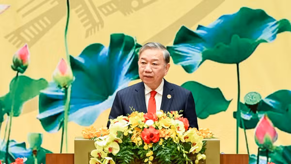 Tổng Bí thư Tô Lâm phát biểu chỉ đạo tại Lễ kỷ niệm. (Ảnh: DUY LINH)