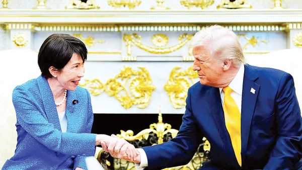 Tổng thống Mỹ Donald Trump và Thủ tướng Nhật Bản Takaichi Sanae.
