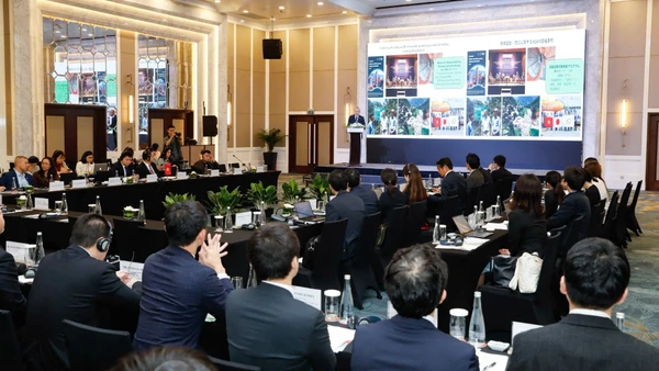 Hội thảo cấp cao về ODA thế hệ mới “Khoản vay Chương trình cho chuyển đổi xanh hướng tới tăng trưởng xanh và tăng cường khả năng ứng phó với biến đổi khí hậu” diễn ra tại Hà Nội sáng 18/3.