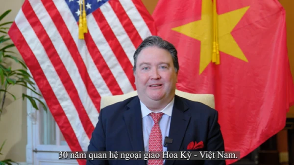 Đại sứ Hoa Kỳ tại Việt Nam Marc Knapper nói về quan hệ Việt Nam-Hoa Kỳ trong video công bố ngày 30/12.