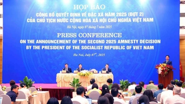 Họp báo công bố quyết định đặc xá năm 2025 (đợt 2). (Ảnh: VGP)