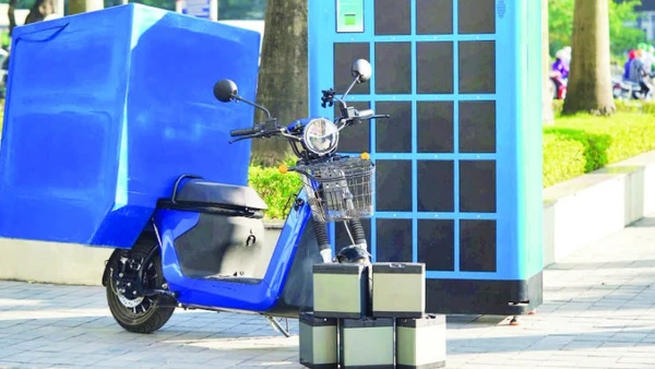 Một trạm đổi pin cho xe điện tại Thành phố Hồ Chí Minh. (Ảnh SELEX)