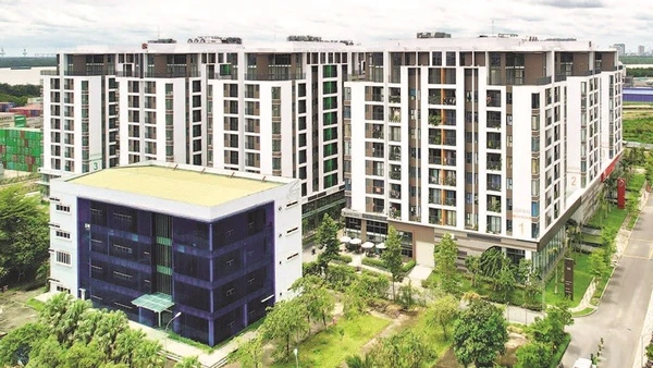 Một dự án nhà ở xã hội vừa đưa vào sử dụng. (Ảnh THẾ ANH)