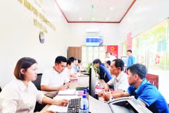 Trung tâm Phục vụ hành chính công xã Phú Long, tỉnh Ninh Bình. (Ảnh ĐÀO PHƯƠNG)