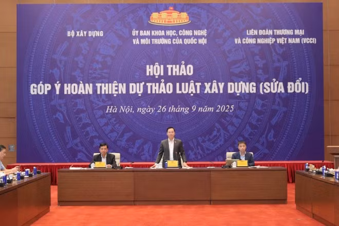 Quang cảnh Hội thảo “Góp ý hoàn thiện dự thảo Luật Xây dựng (sửa đổi). (Ảnh: TL)