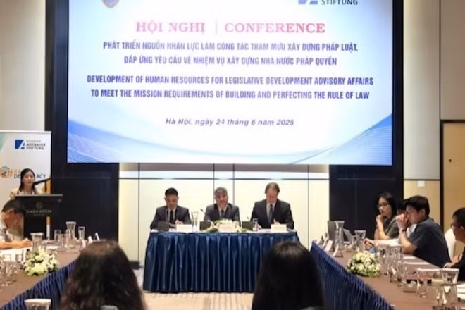 Hội nghị phát triển nguồn nhân lực làm công tác xây dựng pháp luật. (Ảnh: TL)