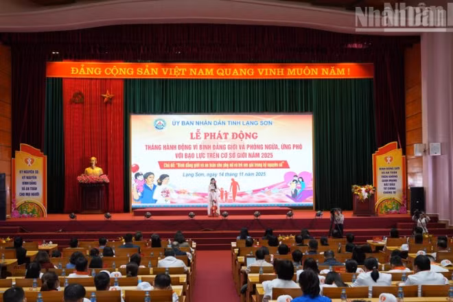Lễ phát động Tháng hành động vì bình đẳng giới và phòng ngừa, ứng phó với bạo lực trên cơ sở giới năm 2025 của tỉnh Lạng Sơn.