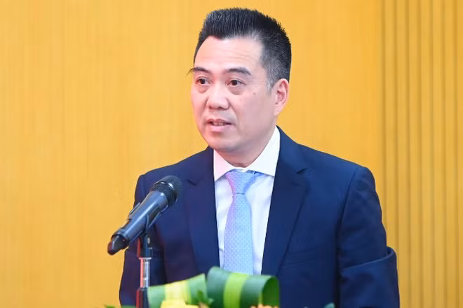 Đồng chí Đặng Ngọc Điệp, Thứ trưởng Nông nghiệp và Môi trường, phát biểu tại hội nghị. (Ảnh: TÙNG ĐINH)