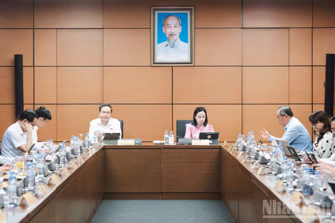 Các đại biểu Quốc hội thảo luận tại tổ. (Ảnh: DUY LINH)