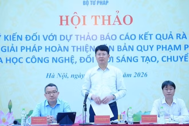 Thứ trưởng Tư pháp Nguyễn Thanh Tịnh phát biểu tại Hội thảo. (Ảnh: TL)