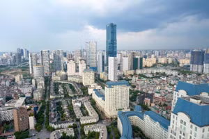 Một góc đô thị phía tây của Hà Nội. (Ảnh: DUY LINH)