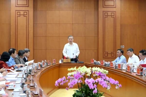 Tổng Bí thư Tô Lâm chủ trì cuộc họp Thường trực Ban Chỉ đạo Trung ương về phòng, chống tham nhũng, lãng phí, tiêu cực. (Ảnh: ĐĂNG KHOA) 