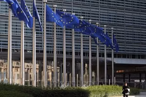 Trụ sở Ủy ban châu Âu tại Brussels, Bỉ. (Ảnh: THX/TTXVN)