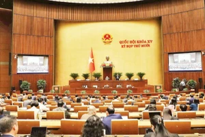 Quang cảnh phiên họp Quốc hội chiều 7/11. (Ảnh: ĐĂNG ANH)