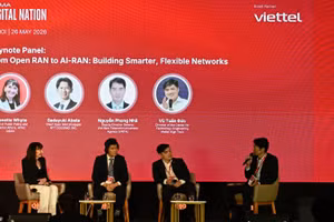 Tại Digital Summit Hanoi 2026, Viettel tham gia thảo luận về hạ tầng viễn thông thế hệ mới, mạng lưới AI-Native, bảo vệ niềm tin số và các dịch vụ số thế hệ mới dựa trên 5G. (Ảnh: Đức Thọ)