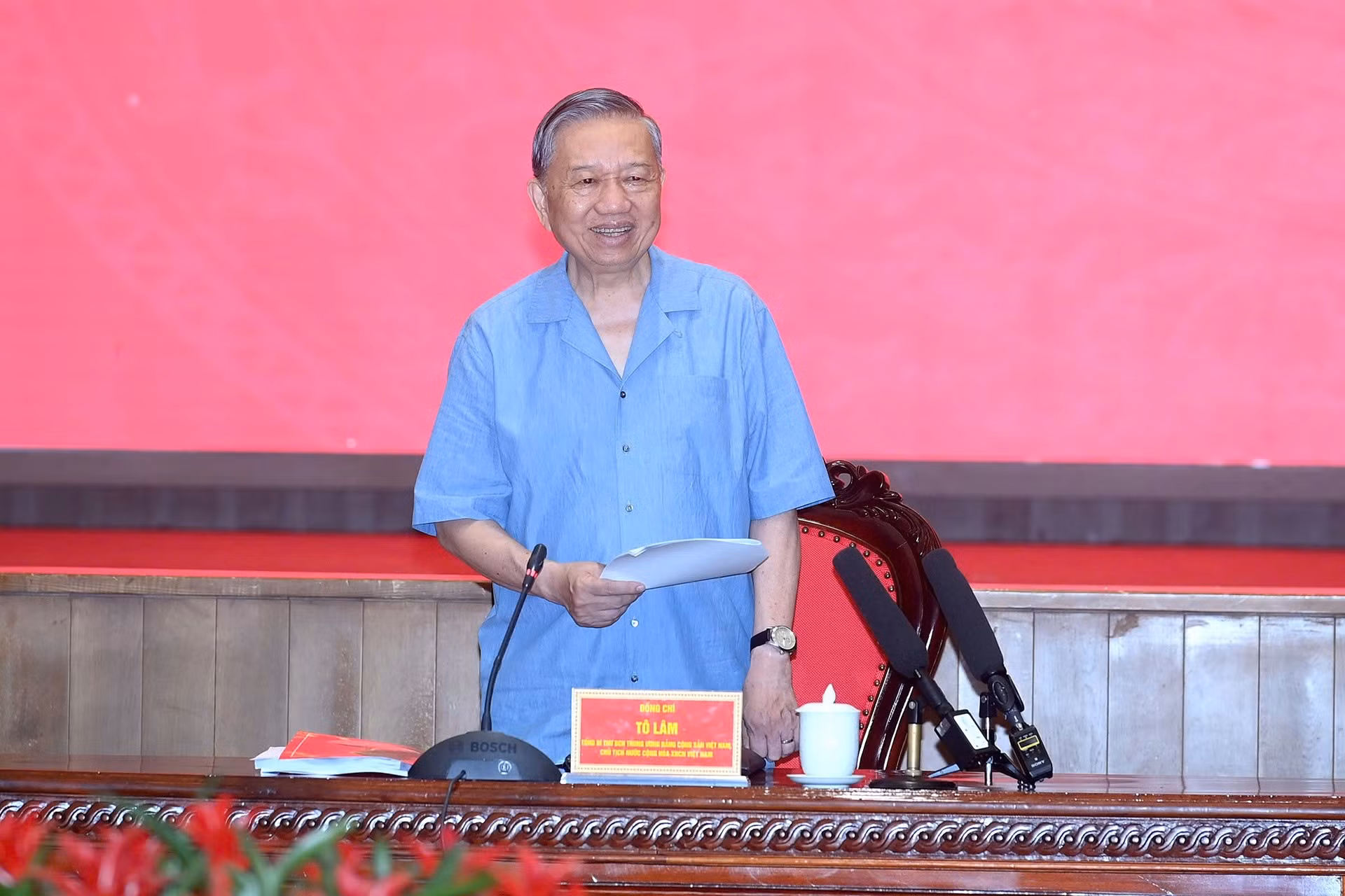 Tổng Bí thư, Chủ tịch nước Tô Lâm phát biểu tại Hội nghị. (Ảnh: ĐĂNG KHOA)