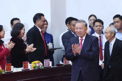 Tổng Bí thư Tô Lâm dự Lễ công bố Nghị quyết sáp nhập đơn vị hành chính tại Thành phố Hồ Chí Minh.