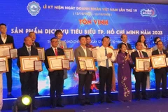 Các doanh nghiệp được tôn vinh tại cuộc bình chọn “Sản phẩm, dịch vụ tiêu biểu Thành phố Hồ Chí Minh” năm 2023.