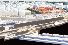 Phối cảnh một phương án tổ chức không gian ngầm tại khu vực chợ Bến Thành.