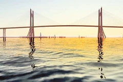 Phối cảnh cầu Cần Giờ nối xã Bình Khánh và xã Nhà Bè, giúp mở ra trục kết nối nhanh hơn từ trung tâm thành phố đến vùng ven và Đồng bằng sông Cửu Long.