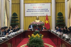 Quang cảnh họp báo.