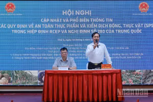Hội nghị cập nhật các quy định về an toàn thực phẩm và kiểm dịch động, thực vật (SPS) trong Hiệp định Đối tác Kinh tế Toàn diện Khu vực (RCEP) và các yêu cầu mới của thị trường Trung Quốc đối với nông, lâm, thủy sản xuất khẩu.