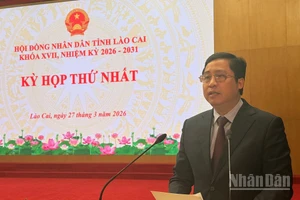 Đồng chí Dương Quốc Huy, Ủy viên Trung ương Đảng, Bí thư Tỉnh ủy phát biểu tại kỳ họp. (Ảnh: THANH SƠN)